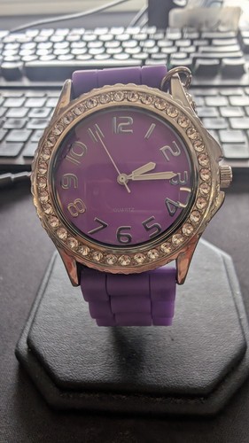Accutime purple quartz watch - accutime,