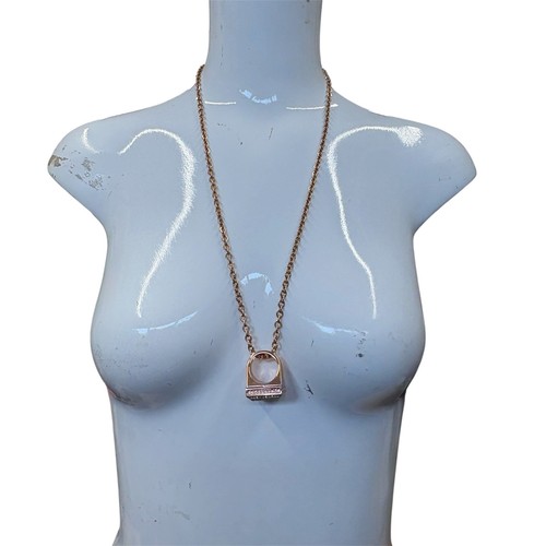 Fossil retro rose gold pendant - fossil,