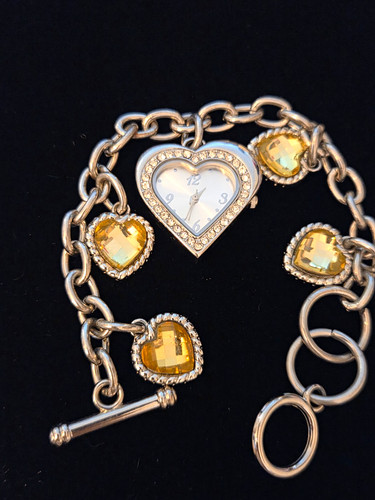 Silver tone heart - silver, watch